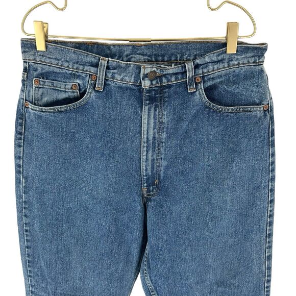 Levis 554 Jeans Mens 36 x 34 Blue Relaxed Straight Vintage 90's USA Cotton Denim - Picture 4 of 15